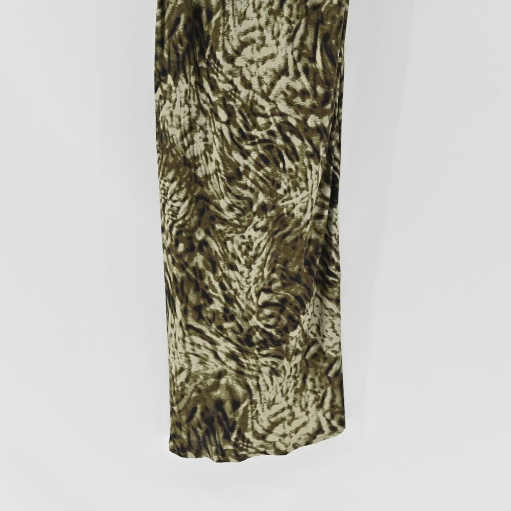 Good‎ American Jungle Slip Dress Womens Size M Midi Whimsical Cowl Neck Stretch - Picture 11 of 14
